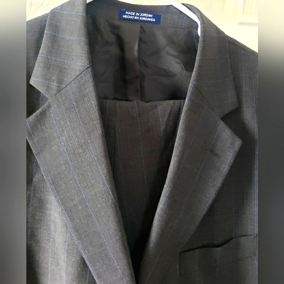 Stafford Men's Washable Wardrobe Suit Gray Jacket Sz-42R Pants Sz- 34X32 - Picture 2 of 15